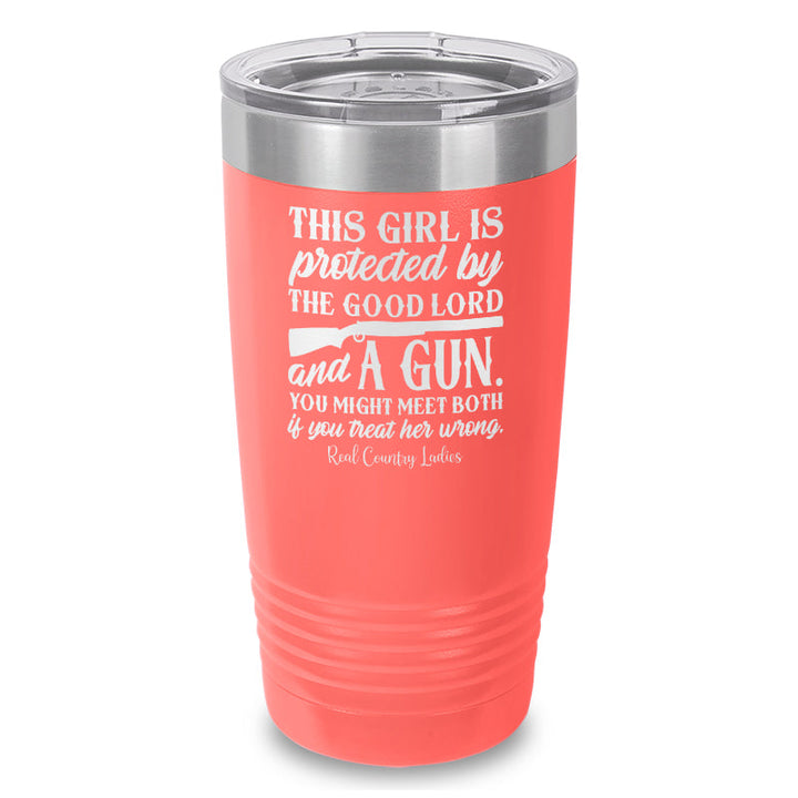 Black Friday | The Good Lord And A Gun Laser Etched Tumbler