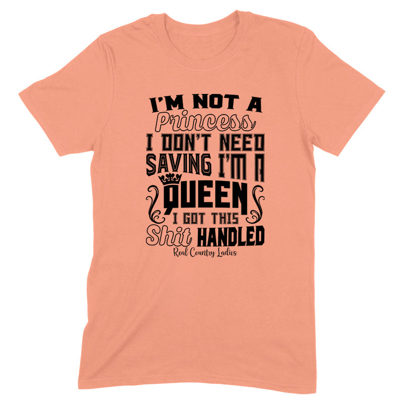 Black Friday | I'm Not A Princess Black Print Front Apparel