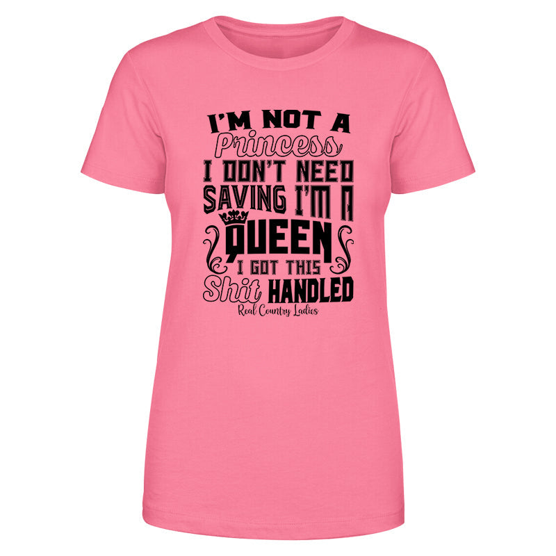 Black Friday | I'm Not A Princess Black Print Front Apparel