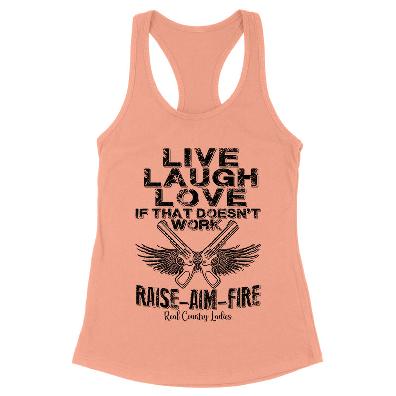 Blowout |  Raise Aim Fire Black Print Front Apparel