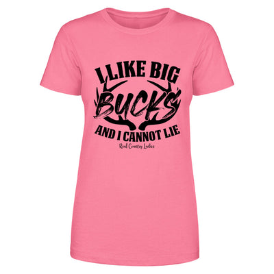 Blowout |  I Like Big Bucks Black Print Front Apparel