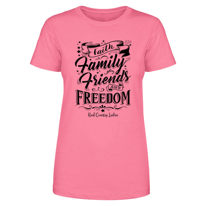 Black Friday | Faith Family Friends Black Print Front Apparel