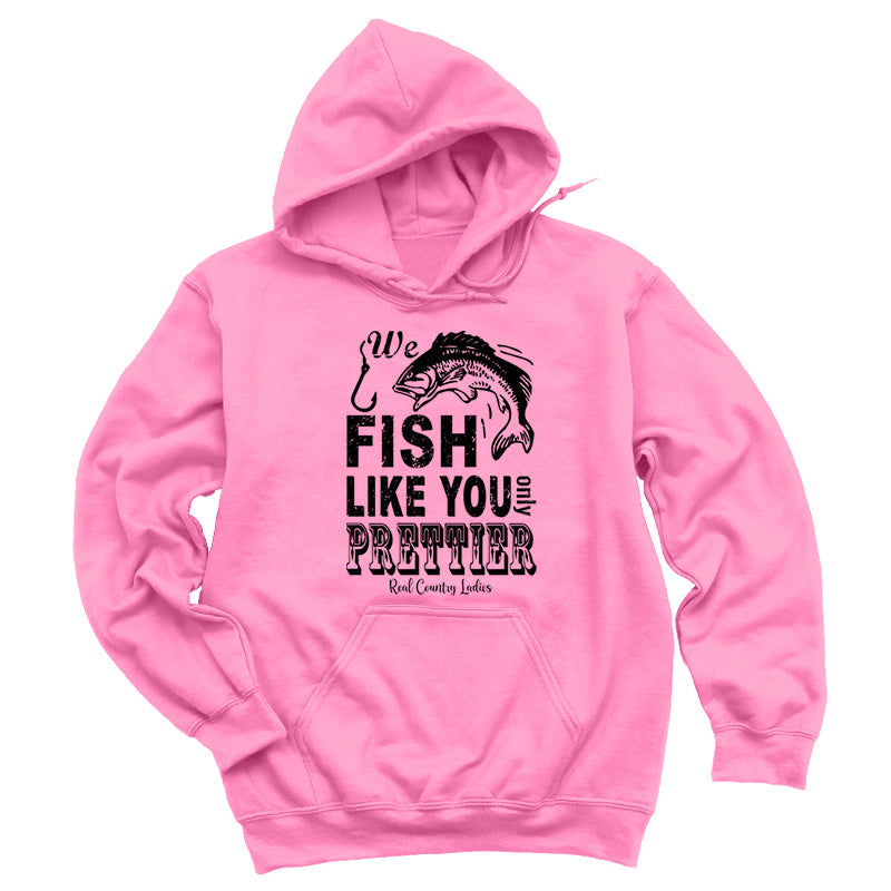 Blowout | We Fish Like You Black Print Hoodies & Long Sleeves