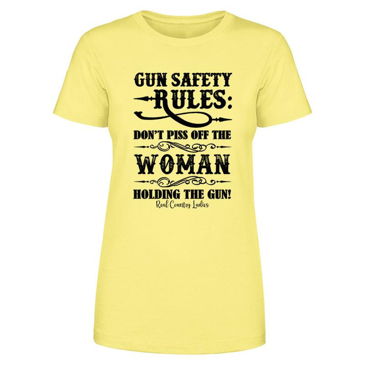 Black Friday | Gun Safety Rules Black Print Front Apparel