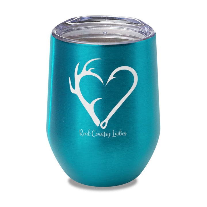 Black Friday | Hunting Fishing Heart Laser Etched Tumbler