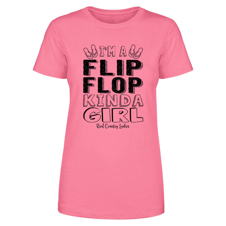 Black Friday | I'm A Flip Flop Kinda Girl Black Print Front Apparel