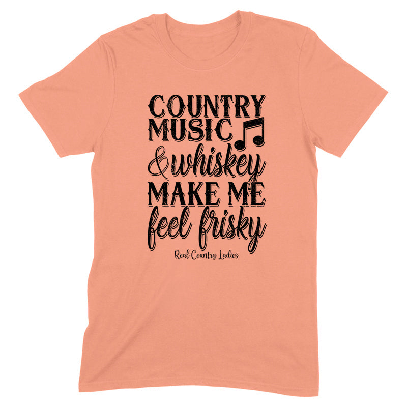 Blowout |  Country Music And Whiskey Black Print Front Apparel