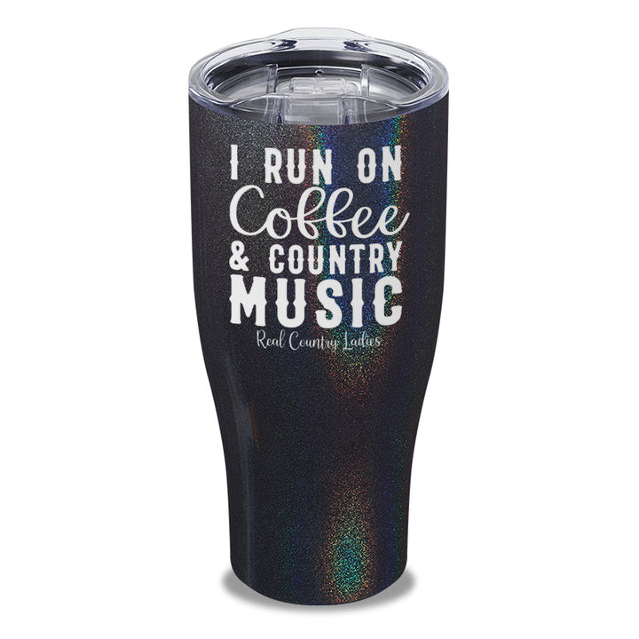 Black Friday | I Run On Coffee And Country Music Laser Etched Tumbler