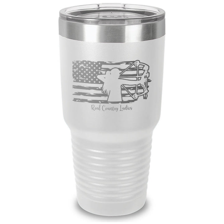 Black Friday | Bow USA Flag Laser Etched Tumbler