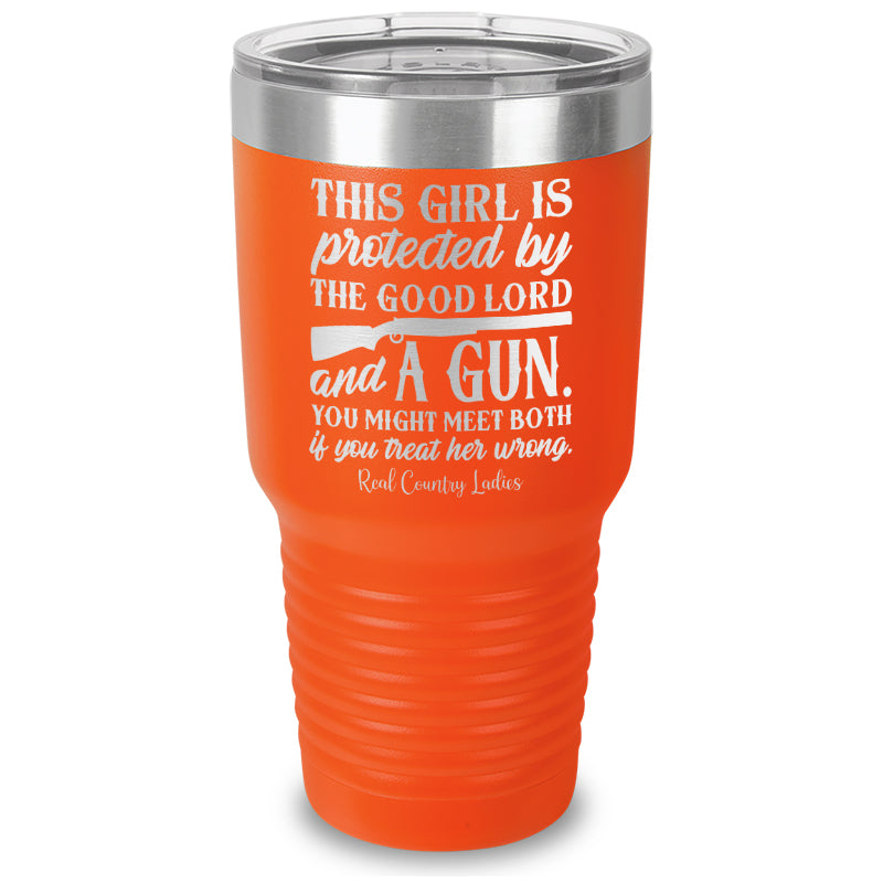 Black Friday | The Good Lord And A Gun Laser Etched Tumbler