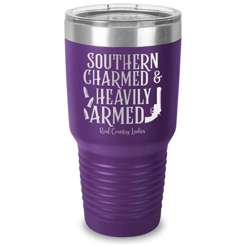 Black Friday | Southern Charmed And Heavily Armed Laser Etched Tumbler