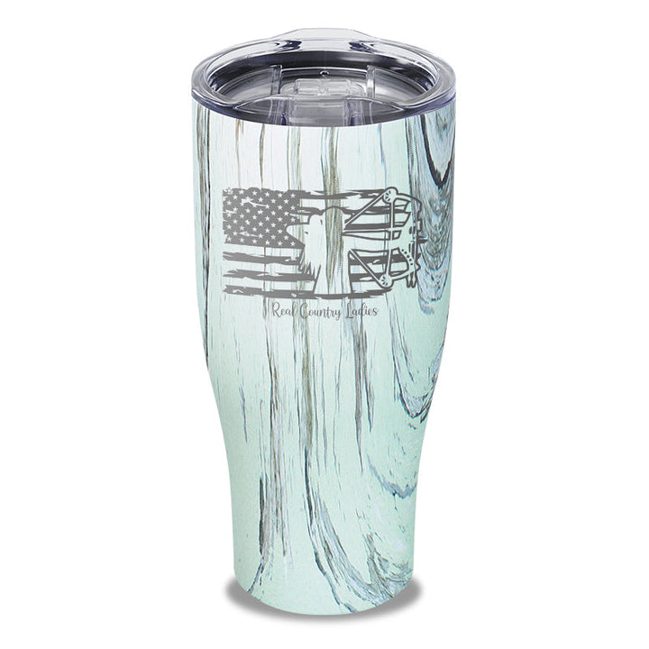 Black Friday | Bow USA Flag Laser Etched Tumbler