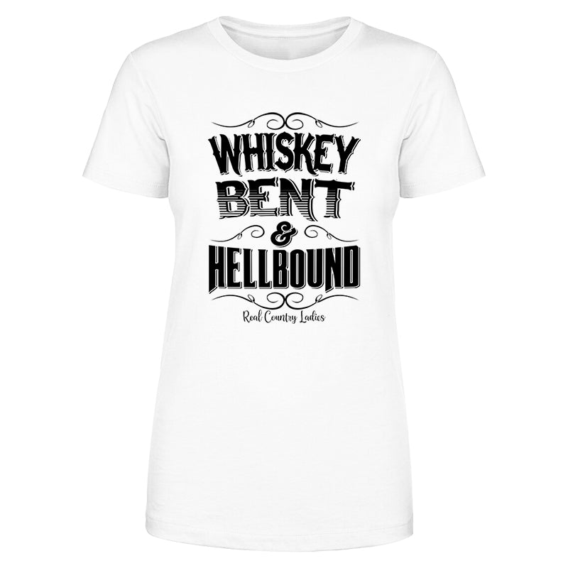 Blowout |  Whiskey Bent And Hellbound Black Print Front Apparel