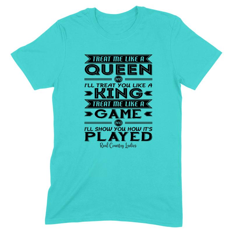 Blowout |  Like A Queen Black Print Front Apparel