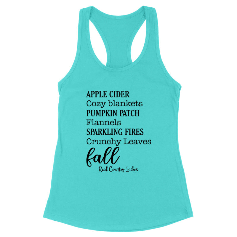 Falling For Deals | Apple Cider Cozy Blankets Black Print Front Apparel