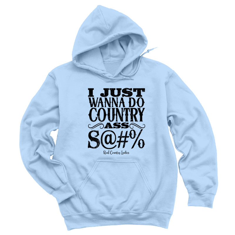 Blowout | Country Ass Shit Black Print Hoodies & Long Sleeves