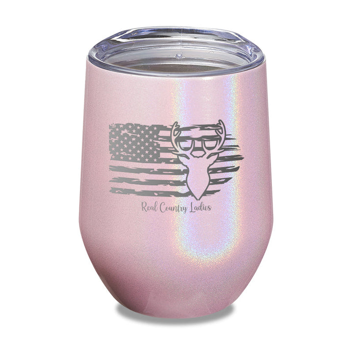 Black Friday | Deer USA Flag Laser Etched Tumbler