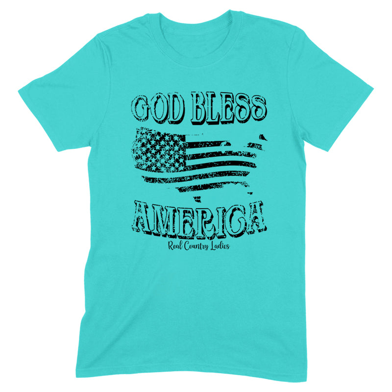 Blowout |  God Bless America Black Print Front Apparel