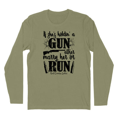 Blowout | If She's Holdin' A Gun Black Print Hoodies & Long Sleeves