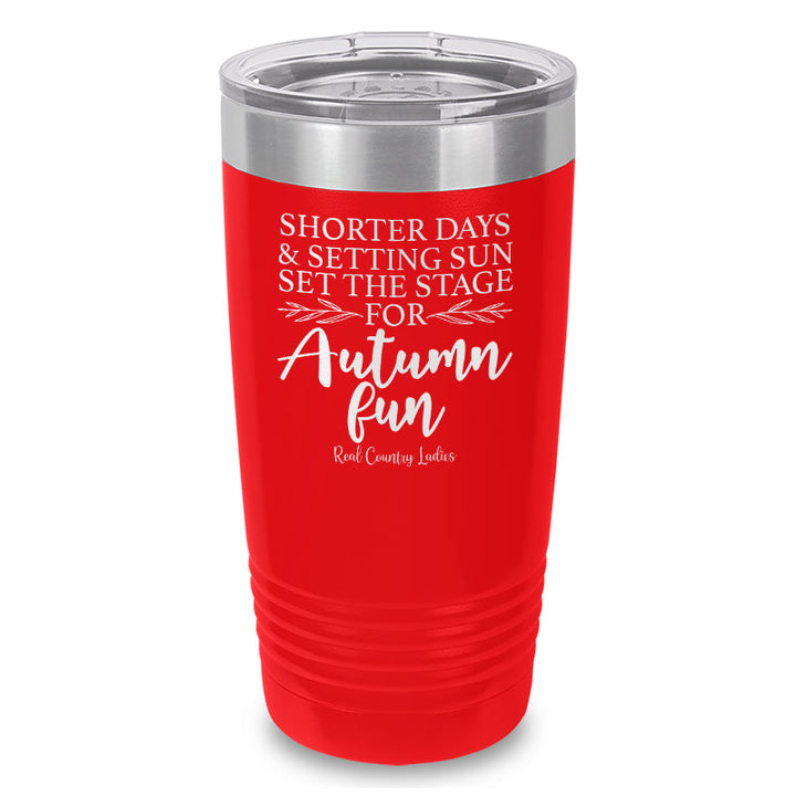 Black Friday | Shorter Days And Setting Sun Laser Etched Tumbler