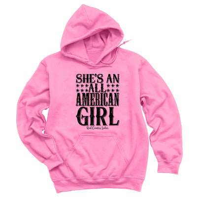 Blowout | All American Girl Black Print Hoodies & Long Sleeves