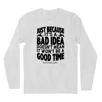 Blowout | Just Because It's A Bad Idea Black Print Hoodies & Long Sleeves