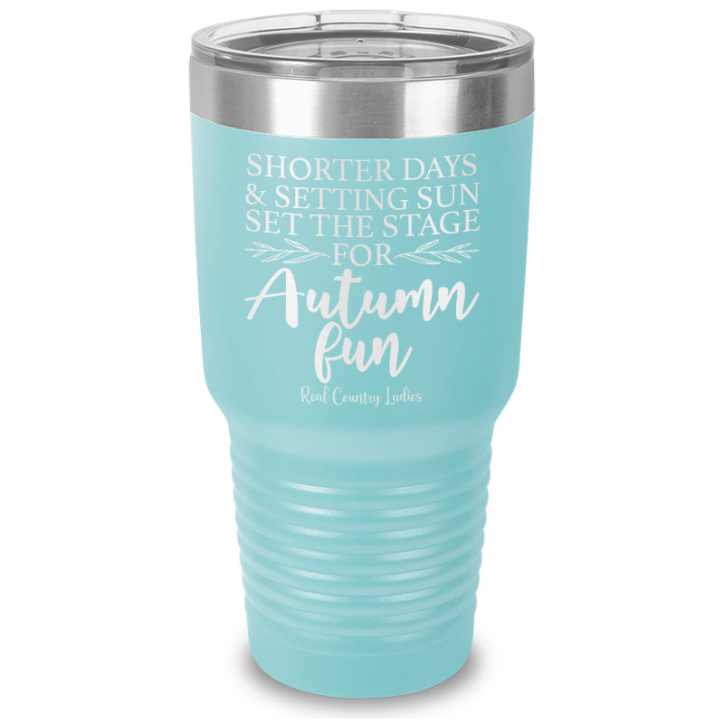 Black Friday | Shorter Days And Setting Sun Laser Etched Tumbler