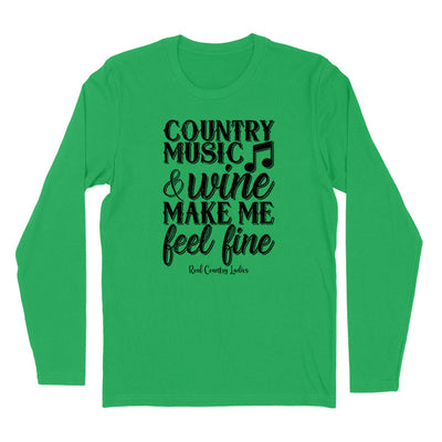 Blowout | Country Music And Wine Black Print Hoodies & Long Sleeves