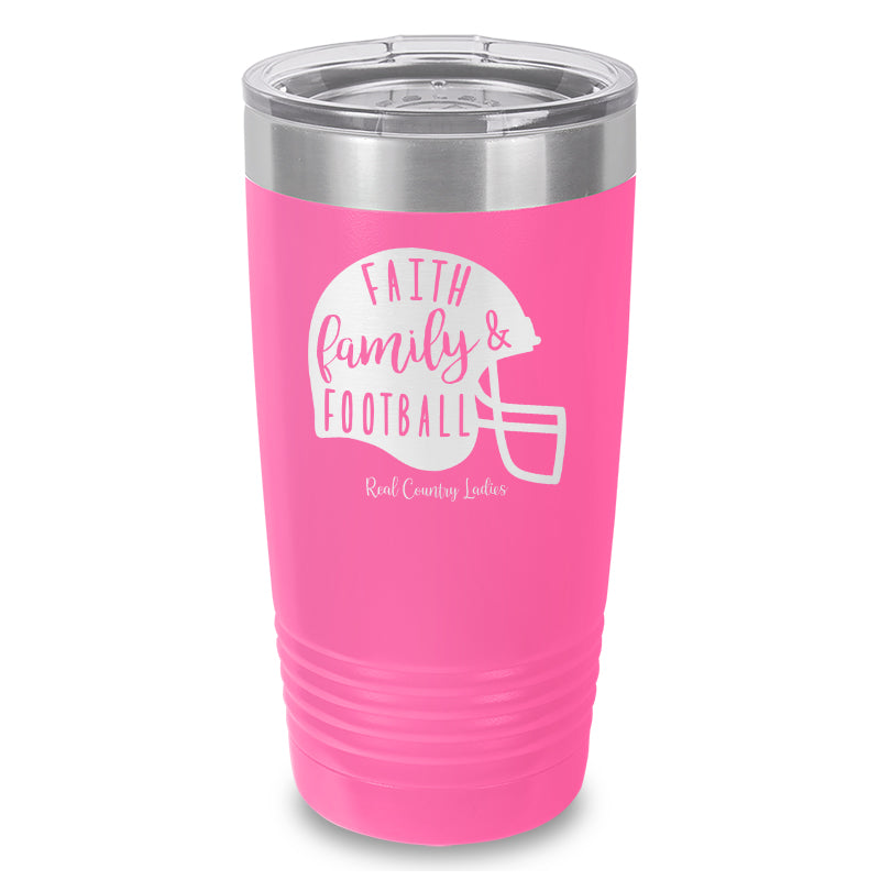 Black Friday | Faith Family Football Laser Etched Tumbler