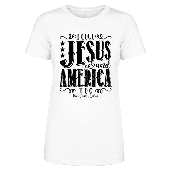 Black Friday | I Love Jesus And America Too Black Print Front Apparel