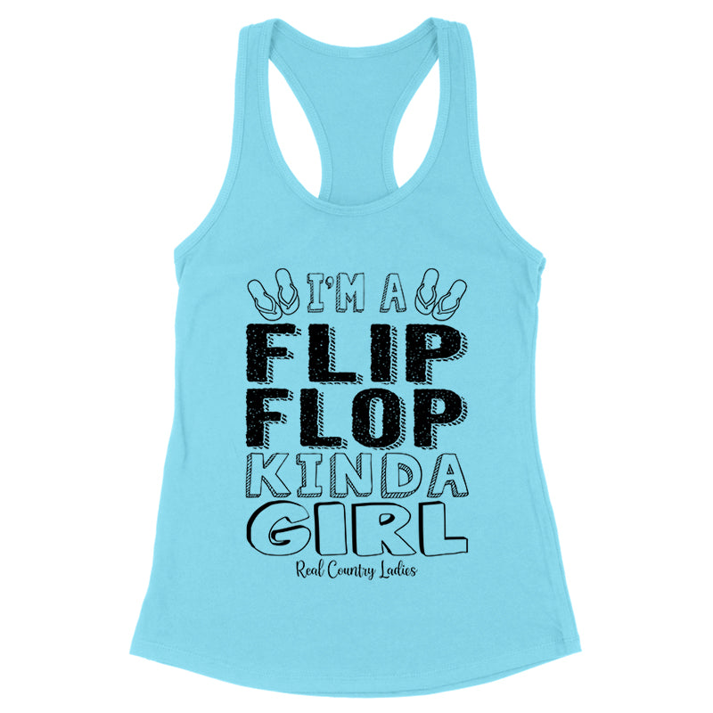 Blowout |  I'm A Flip Flop Kinda Girl Black Print Front Apparel