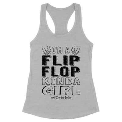 Blowout |  I'm A Flip Flop Kinda Girl Black Print Front Apparel