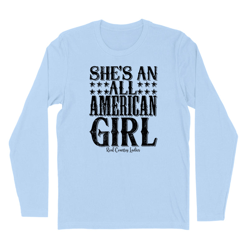 Black Friday | All American Girl Black Print Hoodies & Long Sleeves