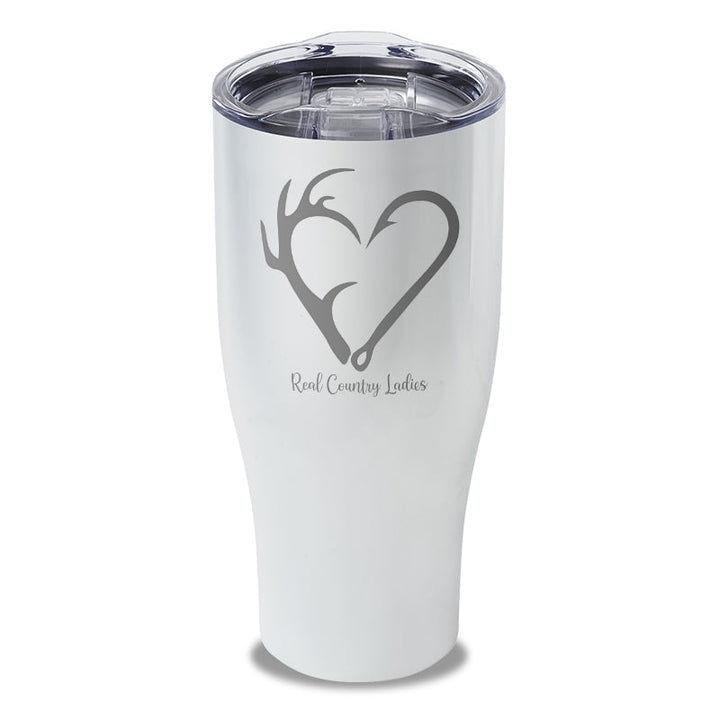 Black Friday | Hunting Fishing Heart Laser Etched Tumbler