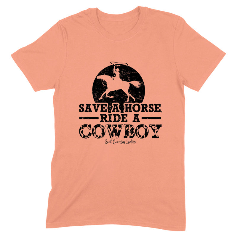 Black Friday | Save A Horse Ride A Cowboy Black Print Front Apparel