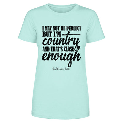 Blowout |  I May Not Be Perfect Black Print Front Apparel