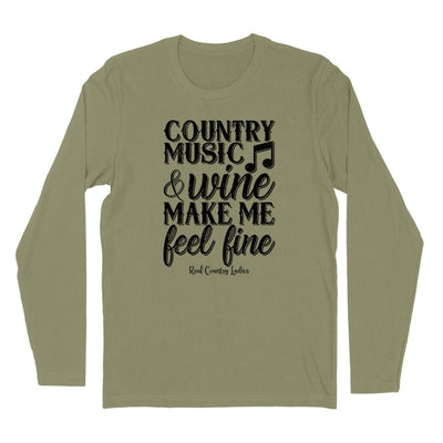 Blowout | Country Music And Wine Black Print Hoodies & Long Sleeves