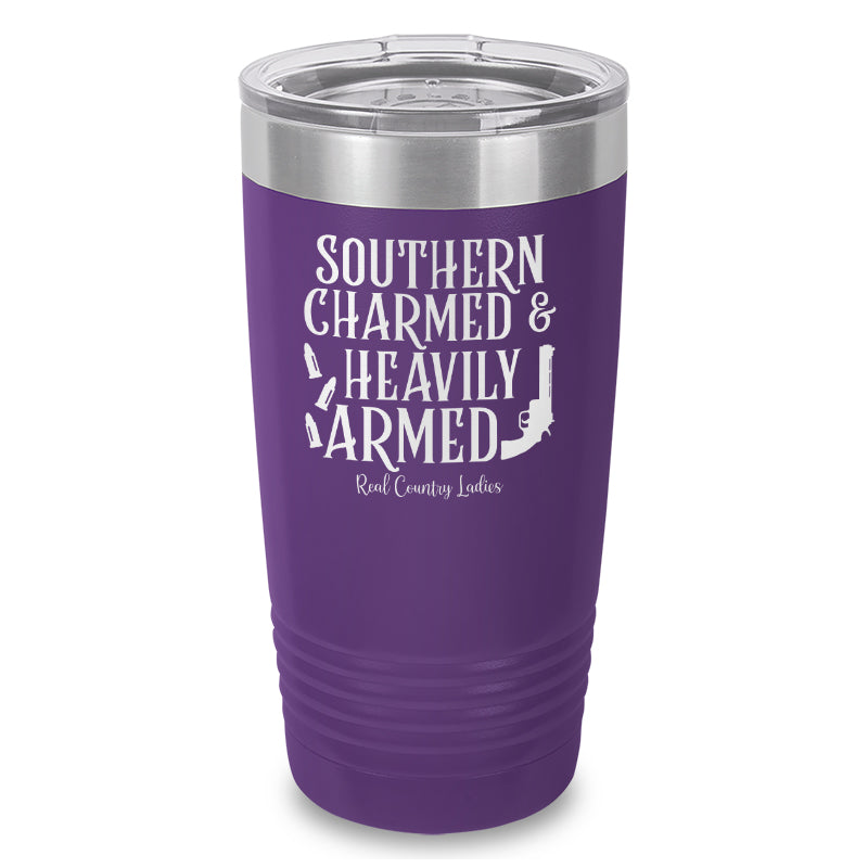 Black Friday | Southern Charmed And Heavily Armed Laser Etched Tumbler