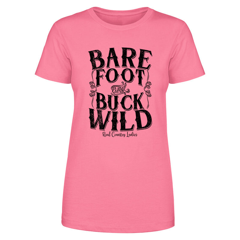 Black Friday | Bare Foot And Buck Wild Black Print Front Apparel