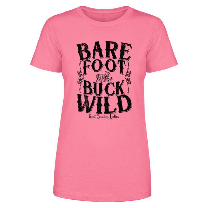 Black Friday | Bare Foot And Buck Wild Black Print Front Apparel