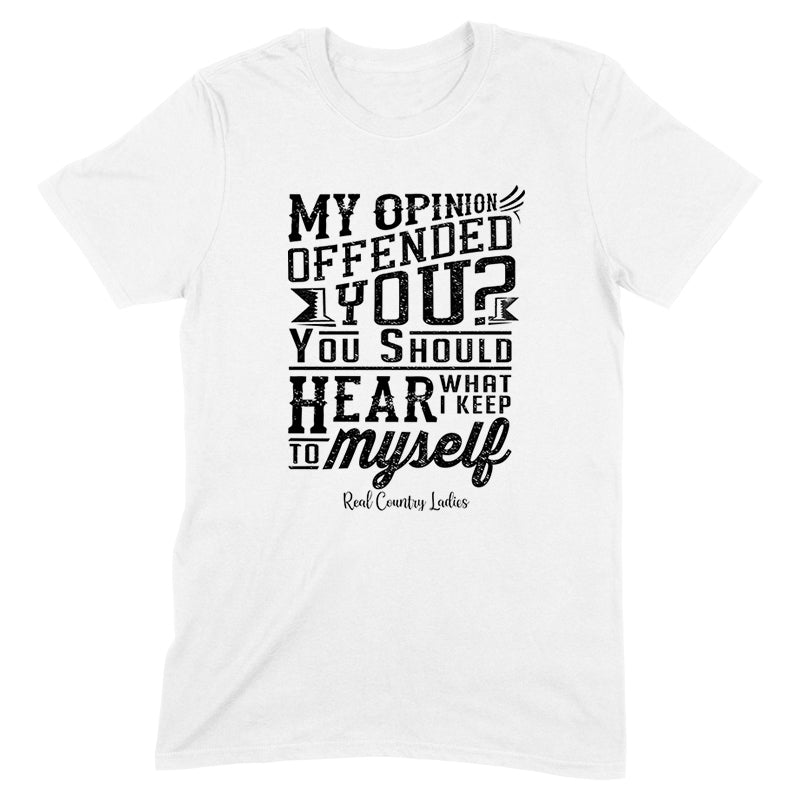 Blowout |  My Opinion Offended You Black Print Front Apparel