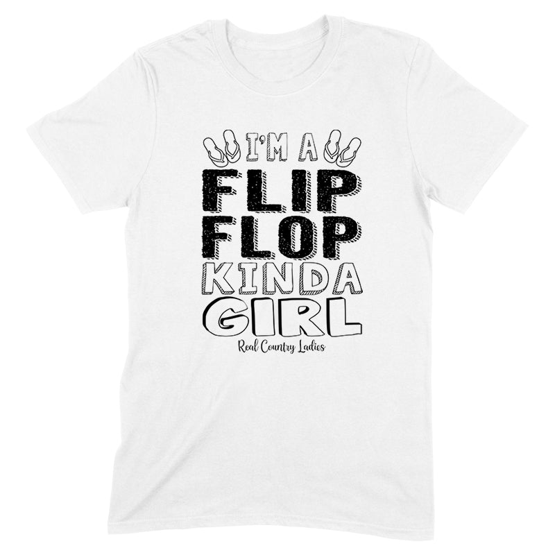 Blowout |  I'm A Flip Flop Kinda Girl Black Print Front Apparel