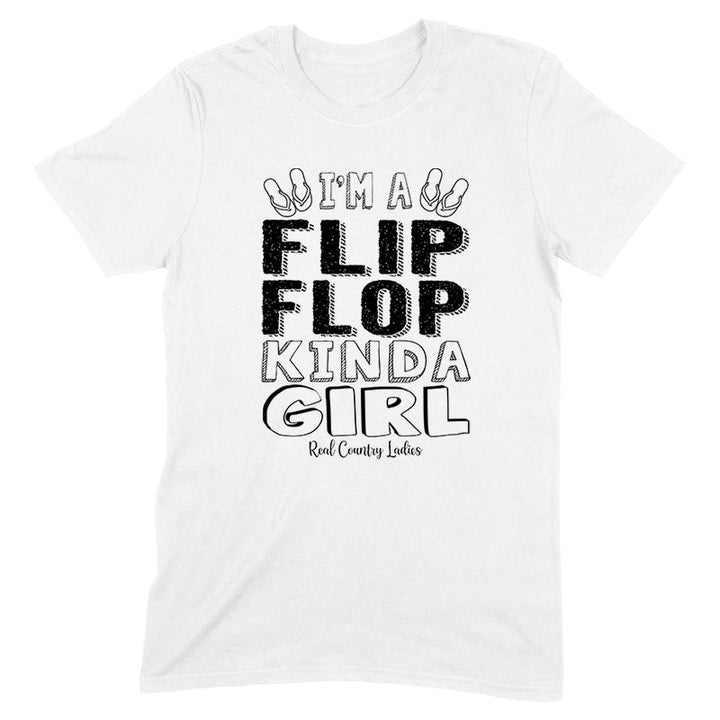 Black Friday | I'm A Flip Flop Kinda Girl Black Print Front Apparel