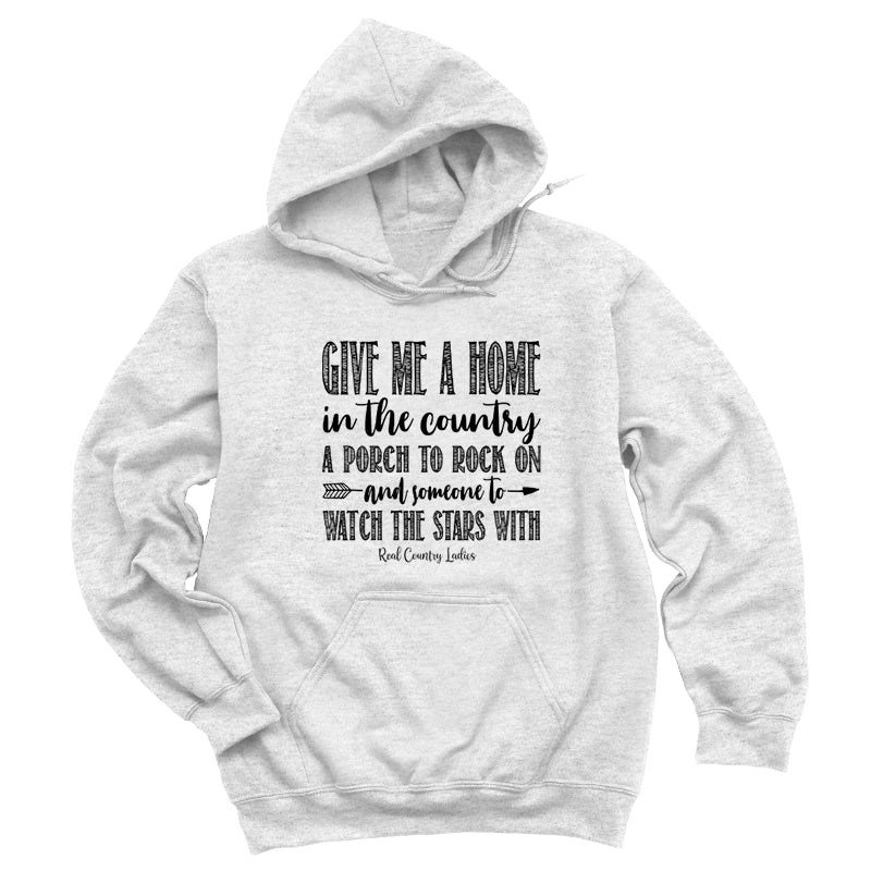 Blowout | Give Me A Home In The Country Black Print Hoodies & Long Sleeves