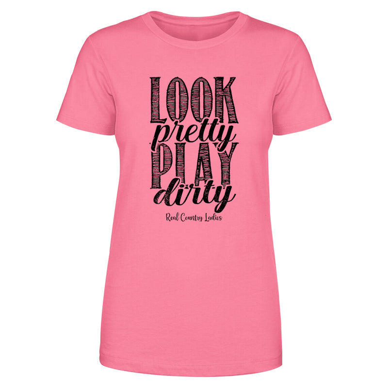 Black Friday | Look Pretty Play Dirty Black Print Front Apparel