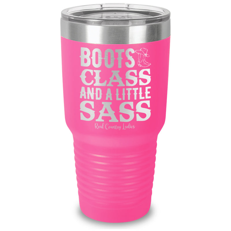 Black Friday | Boots Class Sass Laser Etched Tumbler