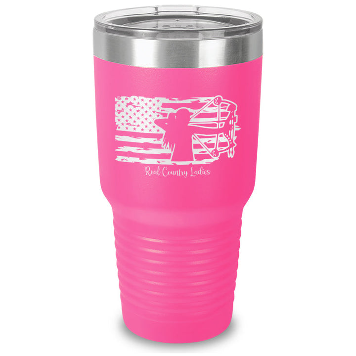 Black Friday | Bow USA Flag Laser Etched Tumbler