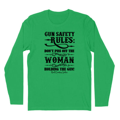 Blowout | Gun Safety Rules Black Print Hoodies & Long Sleeves