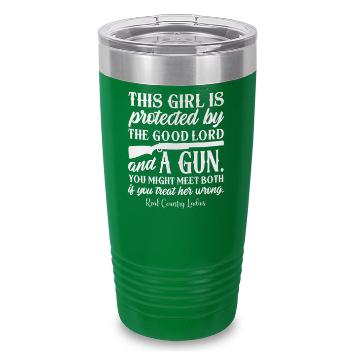 Black Friday | The Good Lord And A Gun Laser Etched Tumbler