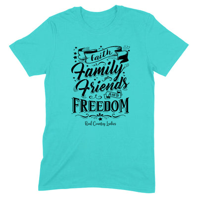 Blowout |  Faith Family Friends Black Print Front Apparel